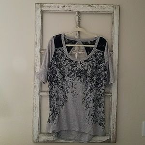 Grey Embellished Top